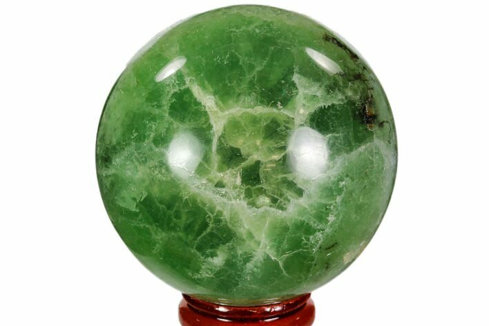 Polished Green Fluorite Sphere - Madagascar #106283